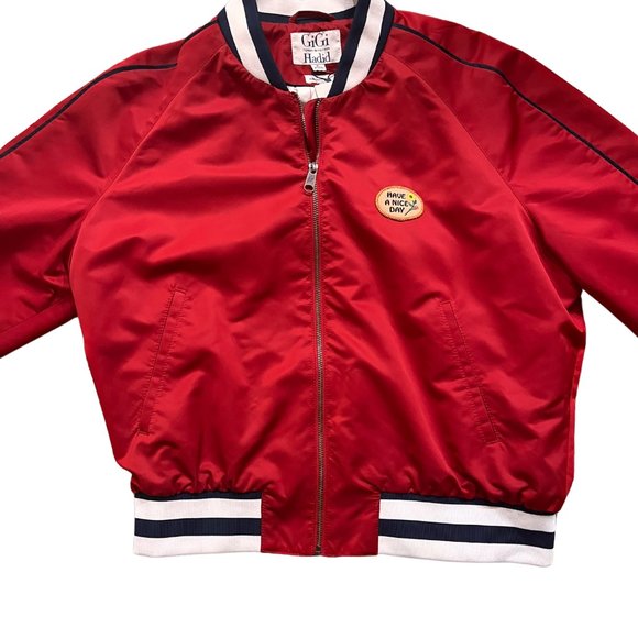 NWT Gigi Hadid x Tommy Hilfiger Red Bomber Jacket - Picture 4 of 5